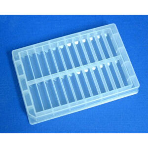 Molded Polypropylene Reservoir, Pyramid Bottom, 12 Compartments Holding 3.5 ml each, Low Profile 19 mm Tall, 78 ml Max Capacity, SLAS Footprint