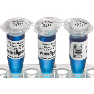 33mm x 13mm & 9.5mm spot, Direct Thermal Cryo-Tags, 500 sets/roll