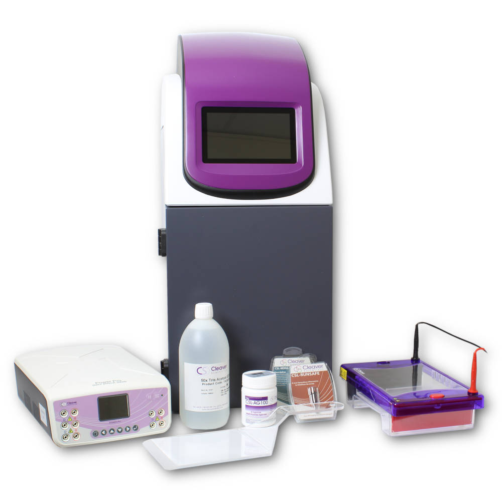 Complete 15 x 15 cm agarose gel documentation kit with gelONE