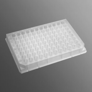 96-well Clear V-Bottom 500 µL Polypropylene Deep Well Plate, 10 per Pack, Sterile