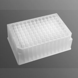 96-well Clear Round Bottom 2 mL Polypropylene Deep Well Plate, 5 per Pack, Nonsterile