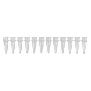 0.2 mL Polypropylene PCR Tube Strips, 12 Tubes/Strip, Clear, Nonsterile