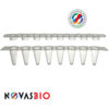 0.1ml PCR 8-Strip Tubes, Low Profile, Clear with Optically Clear Caps, Biorad compatible