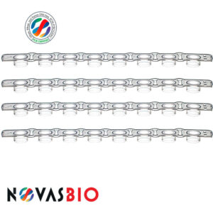 Optically Clear Flat 8-Strip Cap, for qPCR - 0.2ml qPCR 8-Strip Caps, Optically Clear