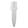 0.5 mL Elongated Conical Screw Cap Tubes Only, Polypropylene, Clear, Nonsterile, 500 Tubes/Pack, 8 Packs/Case