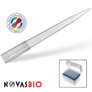 100-1200µl Pipette Tips, Natural, Racked, Non-Sterile - 100-1200µl Pipette Tips, Extended Lenngth, Natural, Racked, Non-Sterile