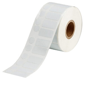 Thermal Transfer Printable Labels - Polypropylene - 12.7mm x 25.4mm & 11.18mm spot