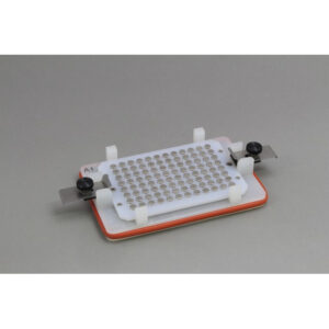 Flick and Blot Magnetic Separation Plate for 96 Well Deep and Standard 96 Flat, Round, V or Pyramid bottom microplates, 96 Magnetic (52 MGO) Cylinders, White Polycarbonate Frame, New Clips