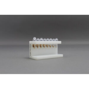 HDPE 8 place Magnetic Separation Rack for 0.2 ml PCR Tubes, with a 8 NdFeB Magnets 6.35 mm in Diameter, Pellet located 1/3 of the Way up the Tube