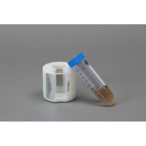 HDPE Single Tube Magnetic Separation Rack for 15 & 50 ml Centrifuge Tubes, with a Single NdFeB Magnet 25.4 x 25.4 x 25.4 mm Cube, Pellet located 1/3 of the Way up the Tube