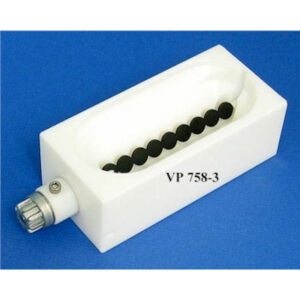 Delrin Suspension Reservoir for 8 Pipet Tips, 1 Direct Drive Sealed Bearing Aluminum Bubble Paddle, Sculpted Bottom, for Magnetic Beads Dispensing, Max Capacity 50 ml, Mates to a VP 766-5A