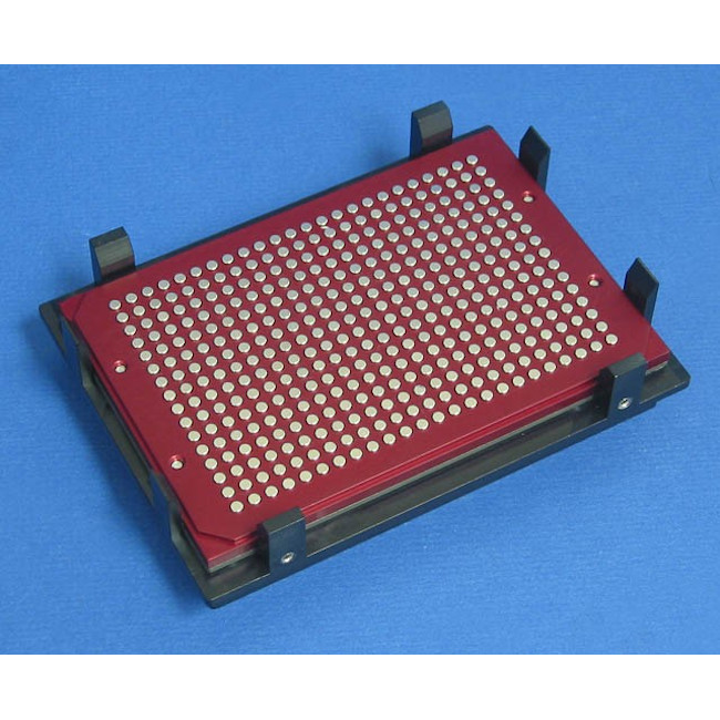 Magnetic Separation Plate for 384 Well Flat, V, Round, or Pyramid bottom microplates, 384 Magnetic (52 MGO) Cylinders, SLAS Footprint, Includes High Profile Registration Base