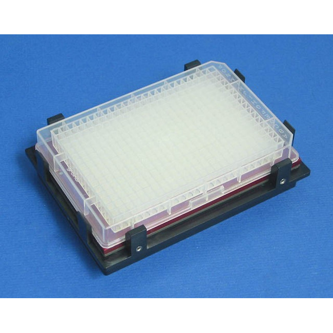 Magnetic Separation Plate for 384 Well Flat, V, Round, or Pyramid bottom microplates, 384 Magnetic (52 MGO) Cylinders, SLAS Footprint, Includes High Profile Registration Base