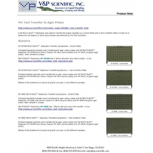 96 Magnetic Steel Pin Multi-Blot Replicator, on 9 mm centers, 2.36 mm Pin Diameter, 57 mm long, Blunt Tip
